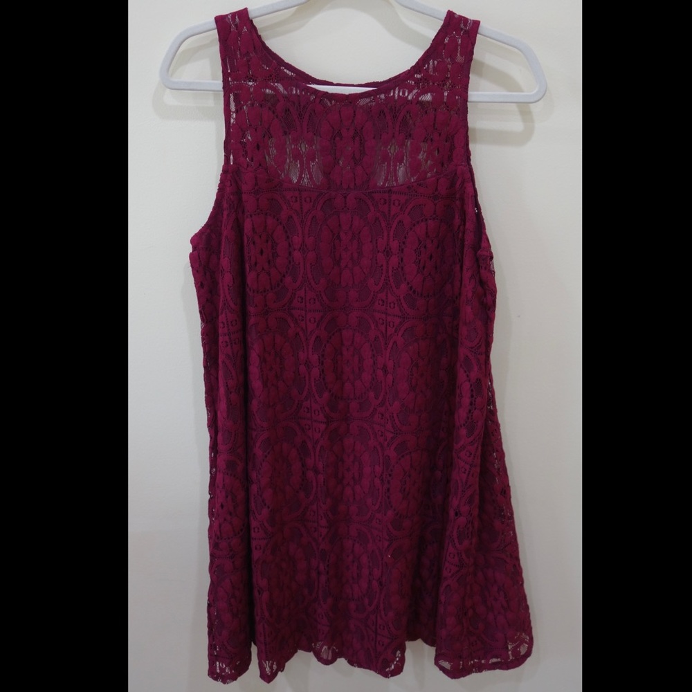 Free People Sleeveless Lace Dress - Small